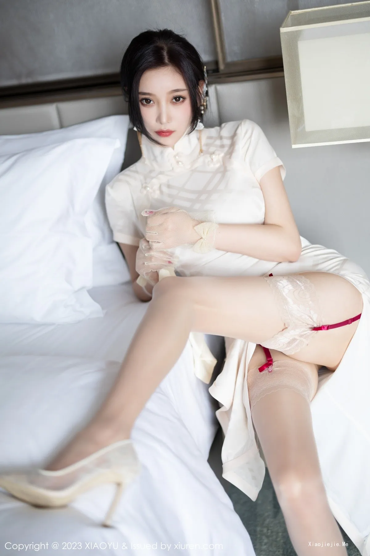 图片[42]-[XiaoYu画语界]Vol.979_女神徐莉芝Booty脱制服露性感黑色蕾丝内衣配超薄黑丝诱惑写真86P-blog.zhu.ee