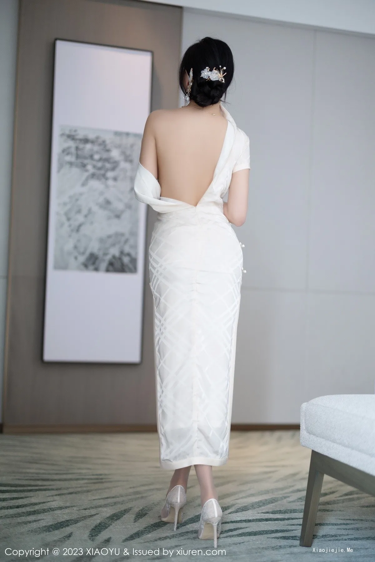 图片[52]-[XiaoYu画语界]Vol.979_女神徐莉芝Booty脱制服露性感黑色蕾丝内衣配超薄黑丝诱惑写真86P-blog.zhu.ee
