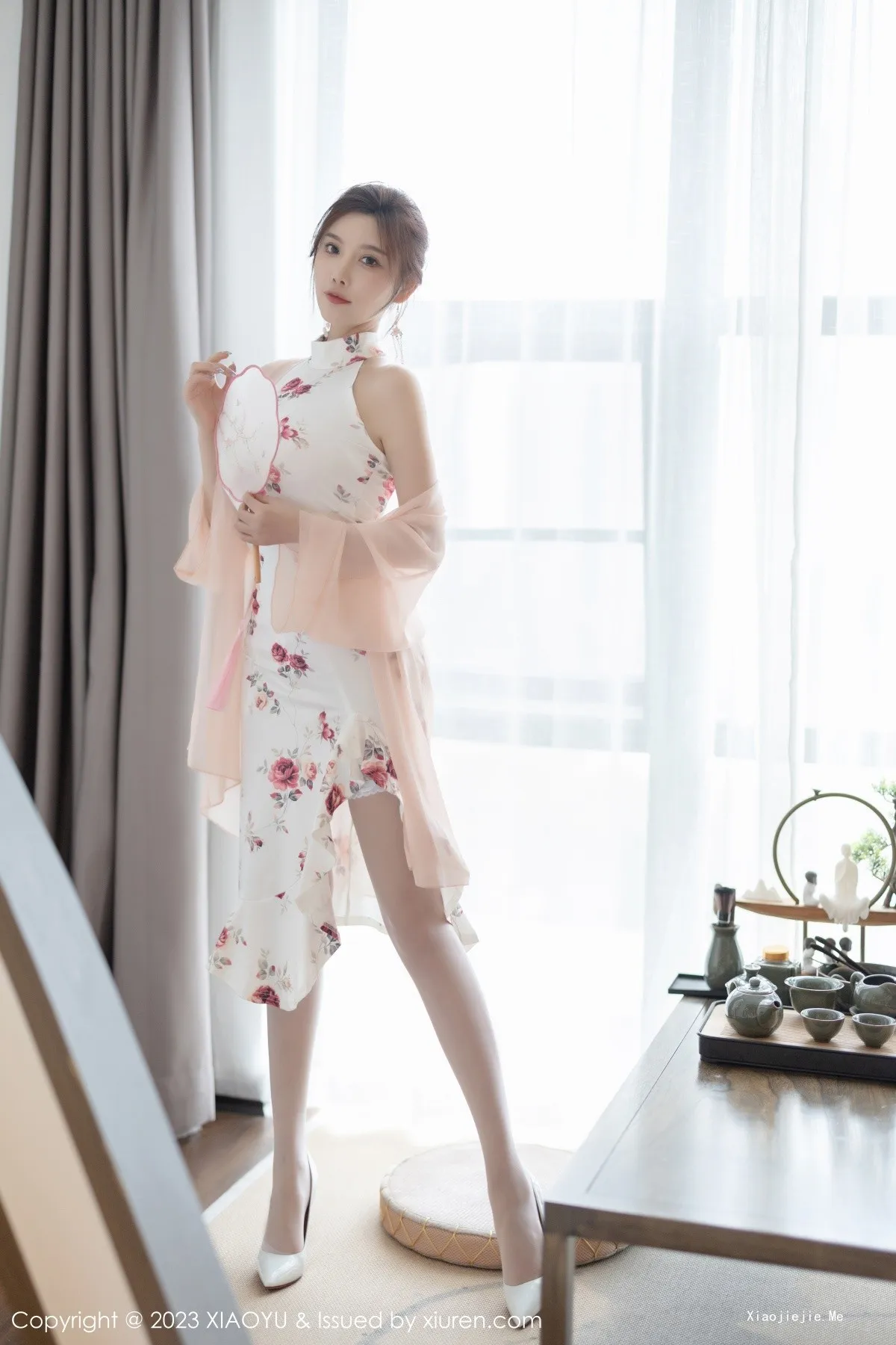 图片[4]-[XiaoYu画语界]Vol.1046_女神杨晨晨Yome性感淡红色蕾丝内衣配白丝吊袜完美诱惑写真87P-blog.zhu.ee