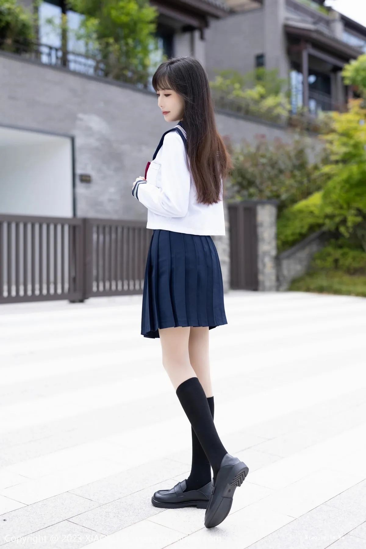 图片[2]-[XiaoYu画语界]Vol.1045_模特林星阑脱学妹制服露性感蓝色薄纱高叉连体衣惹火诱惑写真96P-blog.zhu.ee