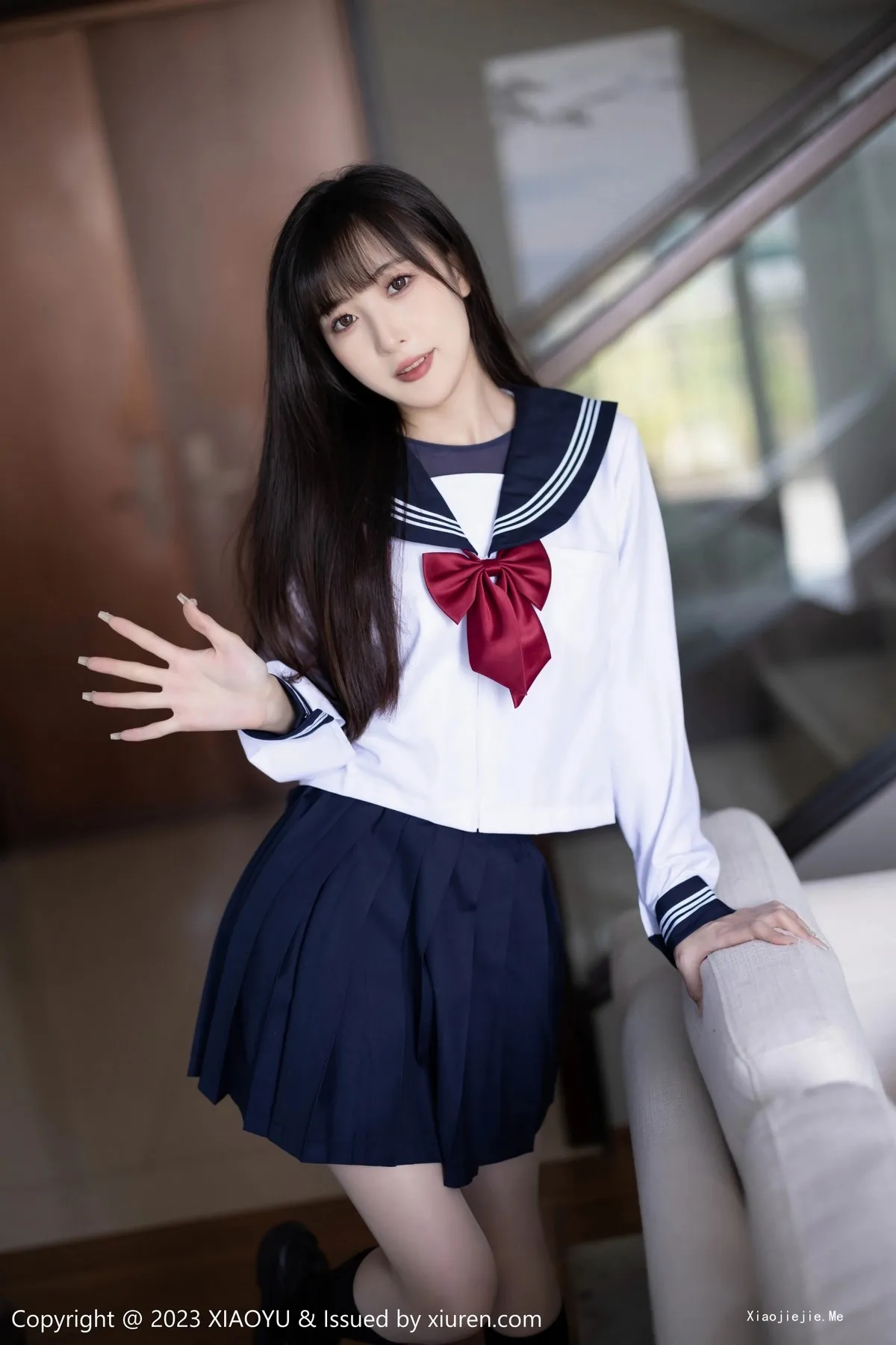 图片[10]-[XiaoYu画语界]Vol.1045_模特林星阑脱学妹制服露性感蓝色薄纱高叉连体衣惹火诱惑写真96P-blog.zhu.ee