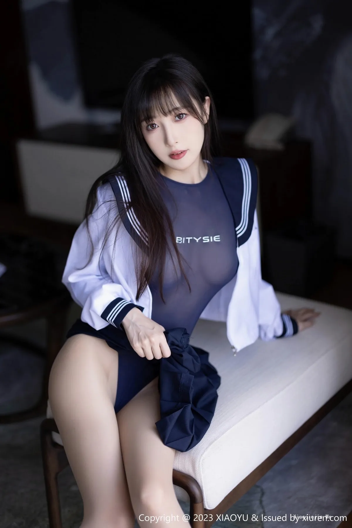 图片[34]-[XiaoYu画语界]Vol.1045_模特林星阑脱学妹制服露性感蓝色薄纱高叉连体衣惹火诱惑写真96P-blog.zhu.ee