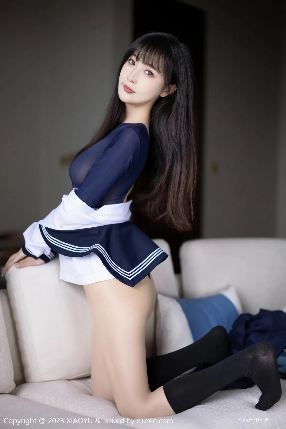 图片[52]-[XiaoYu画语界]Vol.1045_模特林星阑脱学妹制服露性感蓝色薄纱高叉连体衣惹火诱惑写真96P-blog.zhu.ee