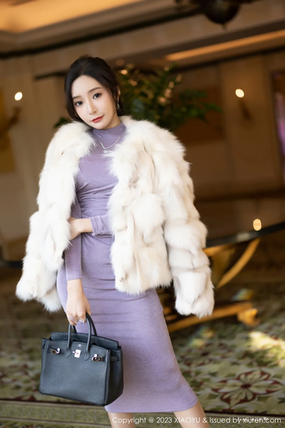 [XiaoYu画语界]Vol.947_女神王馨瑶yanni淡紫色收身连衣长裙露浅暖色内衣迷人诱惑写真81P-blog.zhu.ee