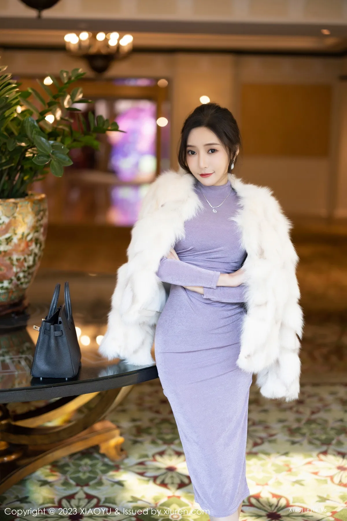 图片[4]-[XiaoYu画语界]Vol.947_女神王馨瑶yanni淡紫色收身连衣长裙露浅暖色内衣迷人诱惑写真81P-blog.zhu.ee