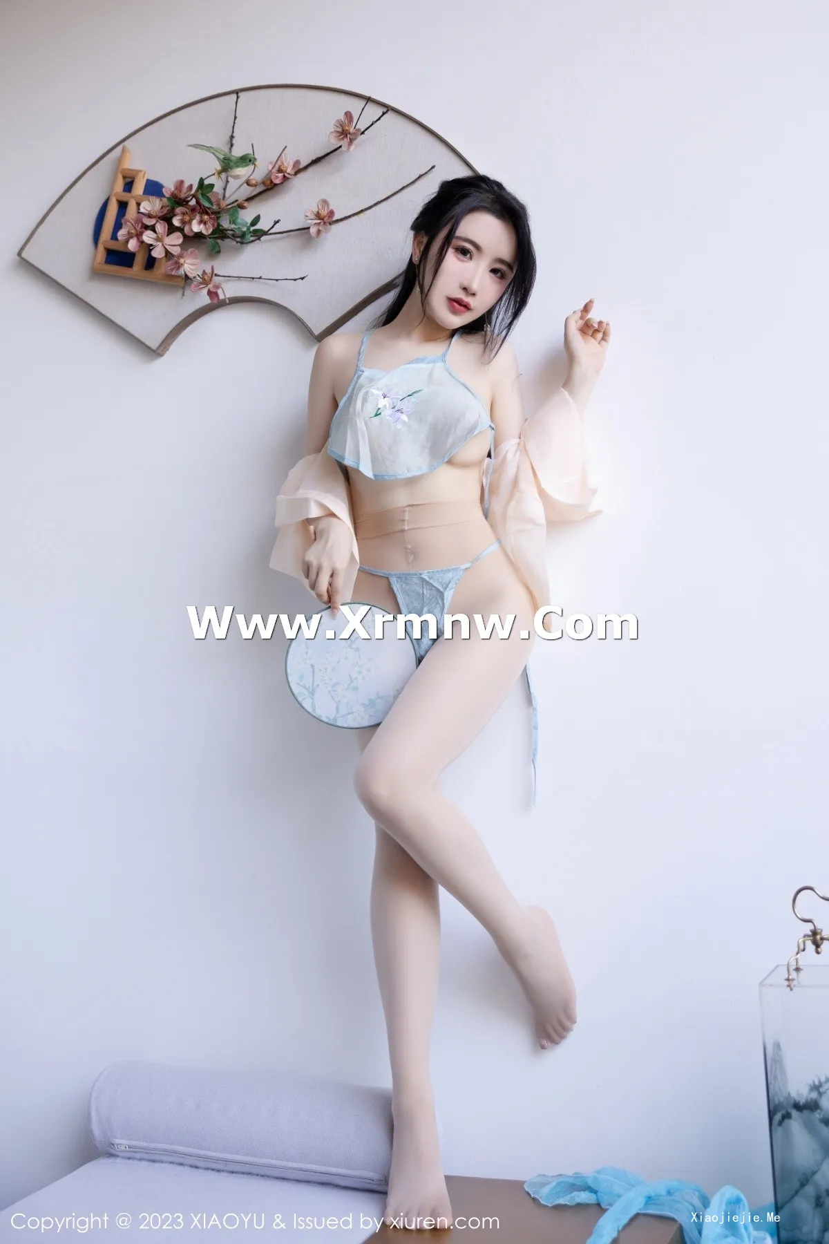 图片[44]-[XiaoYu画语界]Vol.1057_女神Cherry樱桃酱淡蓝古装服饰配超薄肉丝秀惹火身材诱惑写真81P-blog.zhu.ee