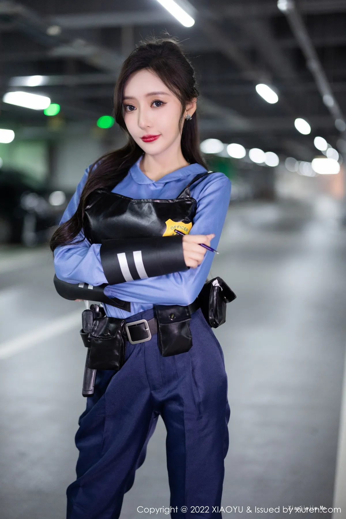 图片[8]-[XiaoYu画语界]Vol.929_女神王馨瑶yanni脱蓝色女警官制服露黑色蕾丝内衣完美诱惑写真80P-blog.zhu.ee