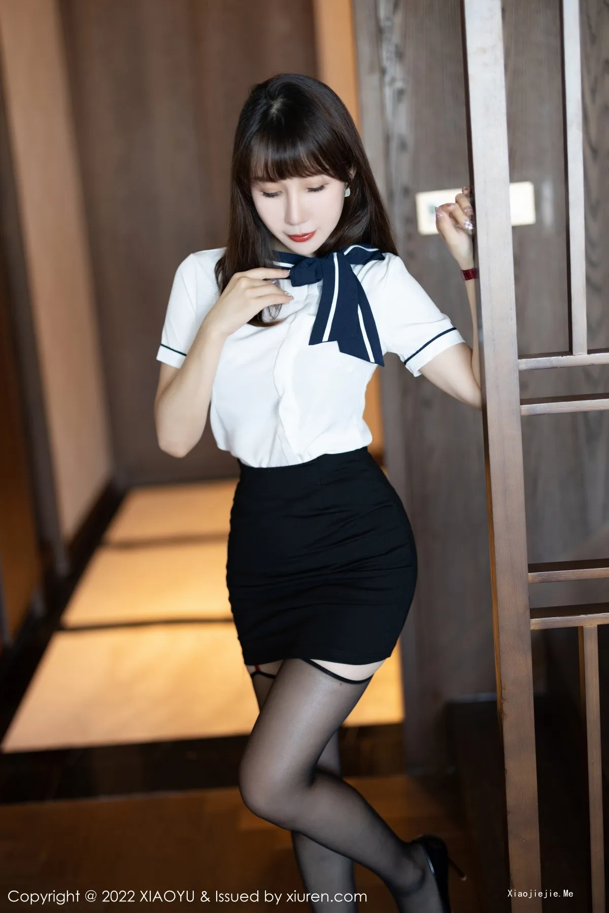 图片[6]-[XiaoYu画语界]Vol.918_模特波巧酱性感白T配黑色短裙半脱露黑色轻透内衣迷人诱惑写真83P-blog.zhu.ee