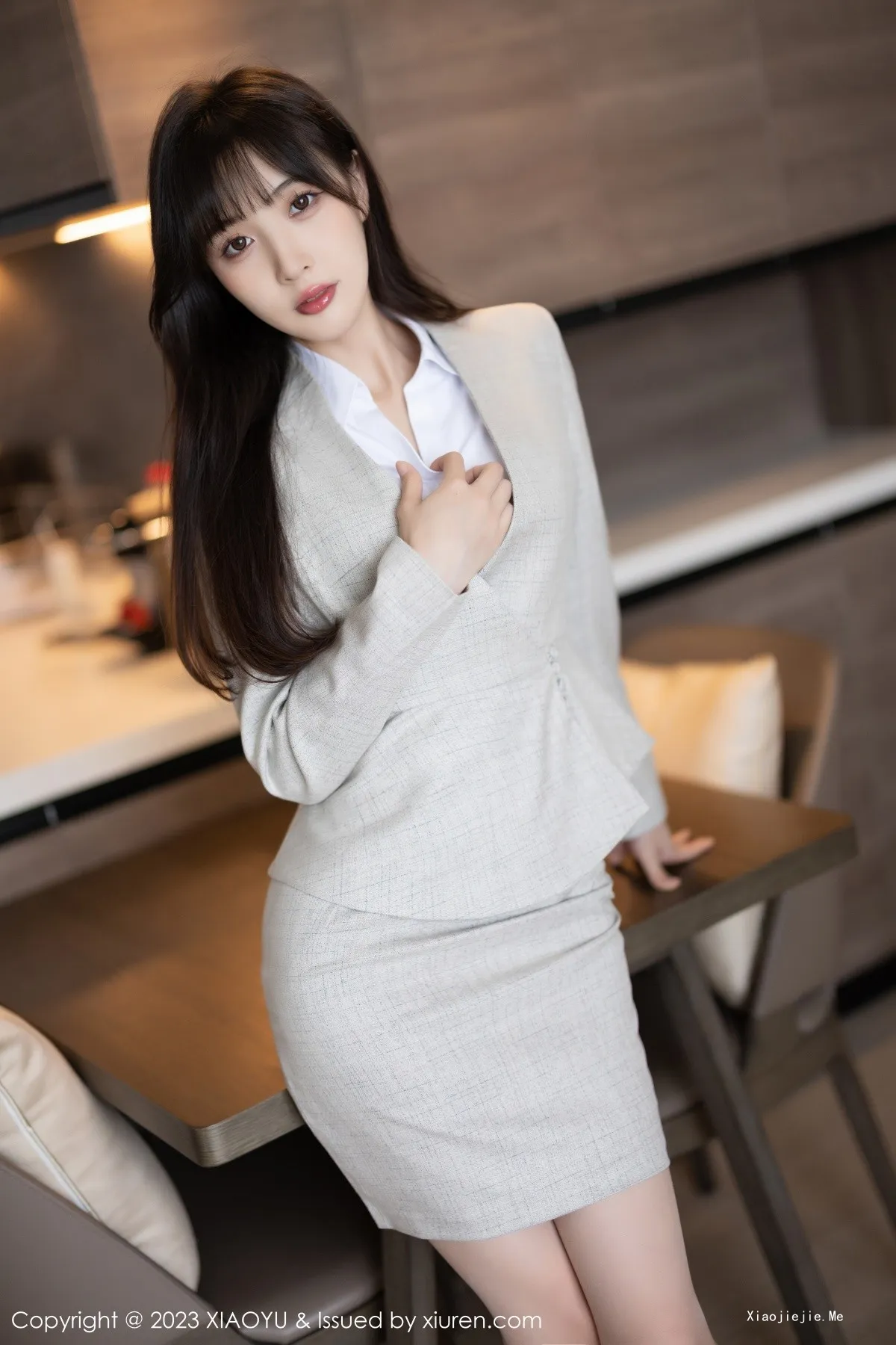图片[42]-[XiaoYu画语界]Vol.1035_女神Cherry樱桃酱暖灰色连衣裙配无内肉丝秀完美身材诱惑写真72P-blog.zhu.ee