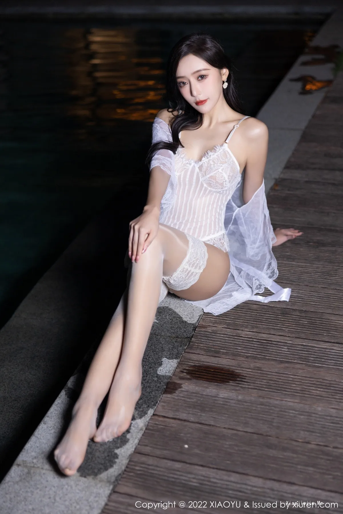图片[44]-[XiaoYu画语界]Vol.884_女神王馨瑶yanni杭州旅拍户外白色蕾丝内衣配白色丝袜诱惑写真87P-blog.zhu.ee