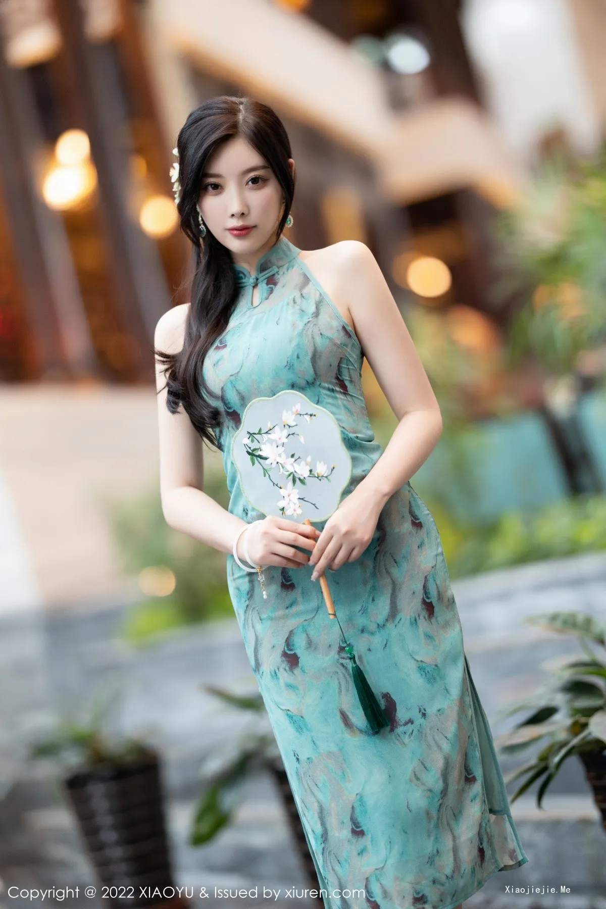 图片[8]-[XiaoYu画语界]Vol.882_女神杨晨晨Yome户外蓝暗色旗袍配超薄肉丝秀完美身材诱惑写真92P-blog.zhu.ee