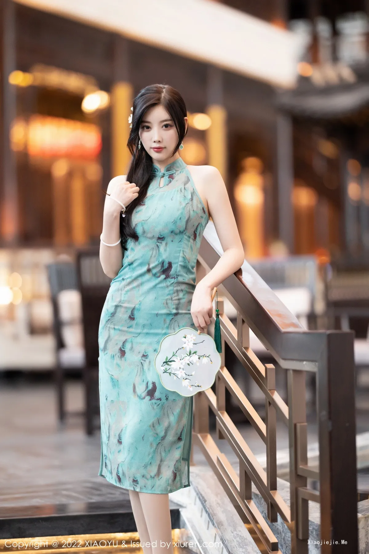 图片[10]-[XiaoYu画语界]Vol.882_女神杨晨晨Yome户外蓝暗色旗袍配超薄肉丝秀完美身材诱惑写真92P-blog.zhu.ee