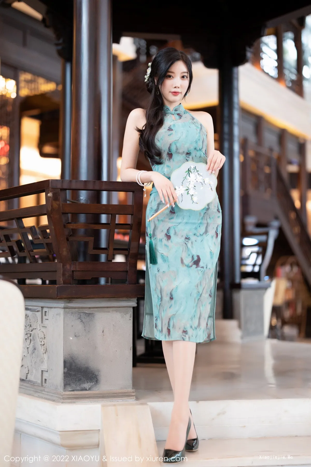 图片[16]-[XiaoYu画语界]Vol.882_女神杨晨晨Yome户外蓝暗色旗袍配超薄肉丝秀完美身材诱惑写真92P-blog.zhu.ee
