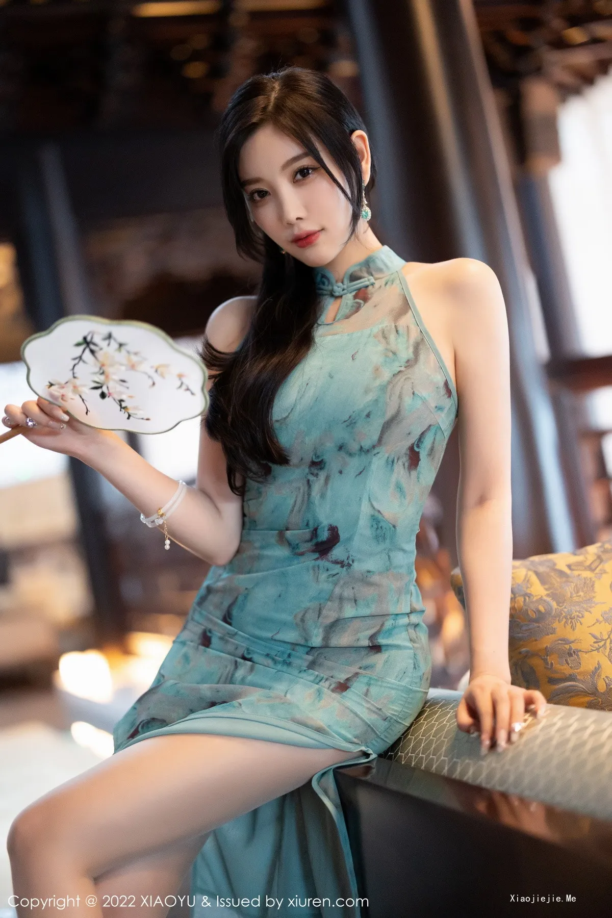 图片[24]-[XiaoYu画语界]Vol.882_女神杨晨晨Yome户外蓝暗色旗袍配超薄肉丝秀完美身材诱惑写真92P-blog.zhu.ee