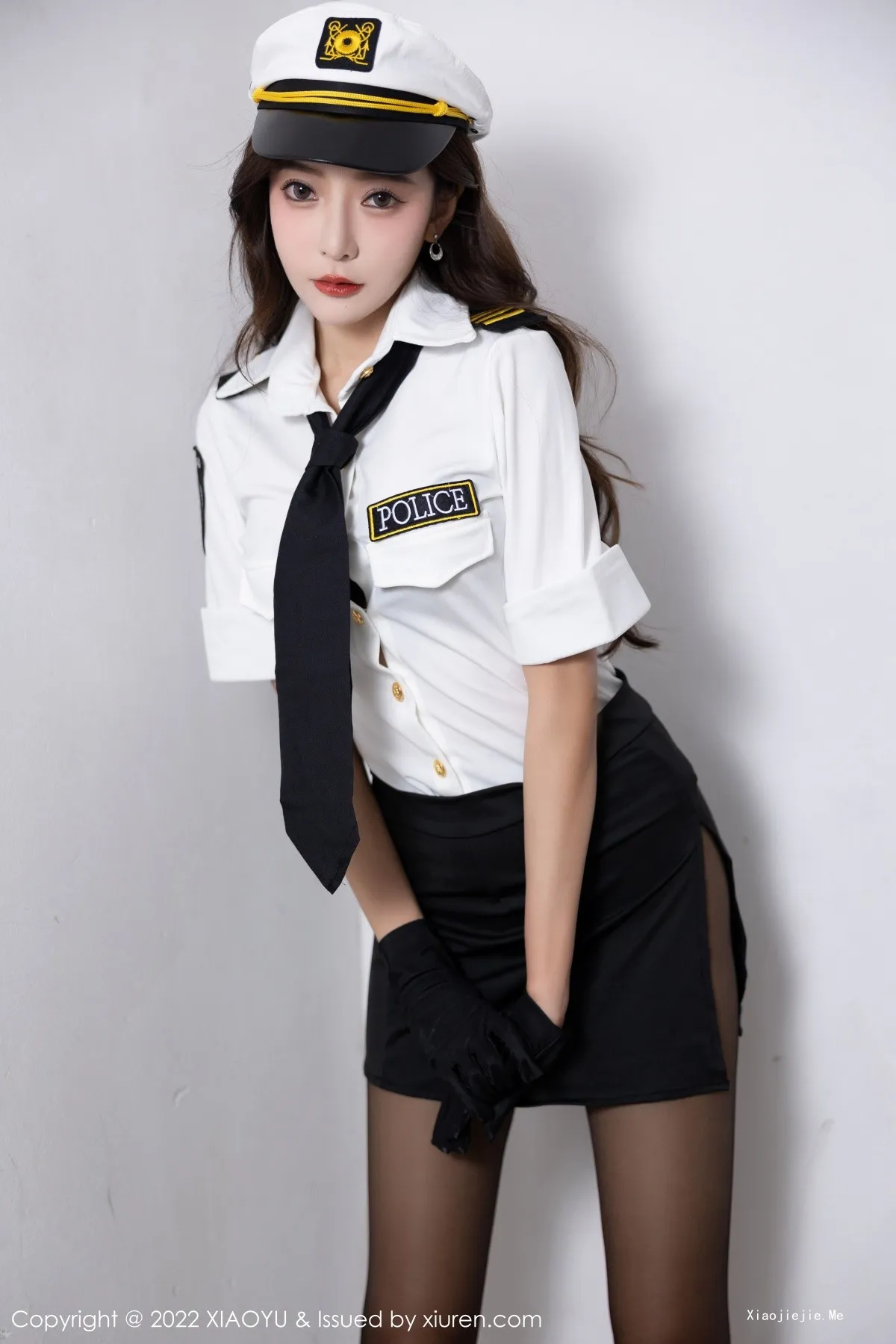 图片[4]-[XiaoYu画语界]Vol.867_女神王馨瑶yanni韩国女警官制服露蕾丝内衣配破烂黑丝诱惑写真90P-blog.zhu.ee