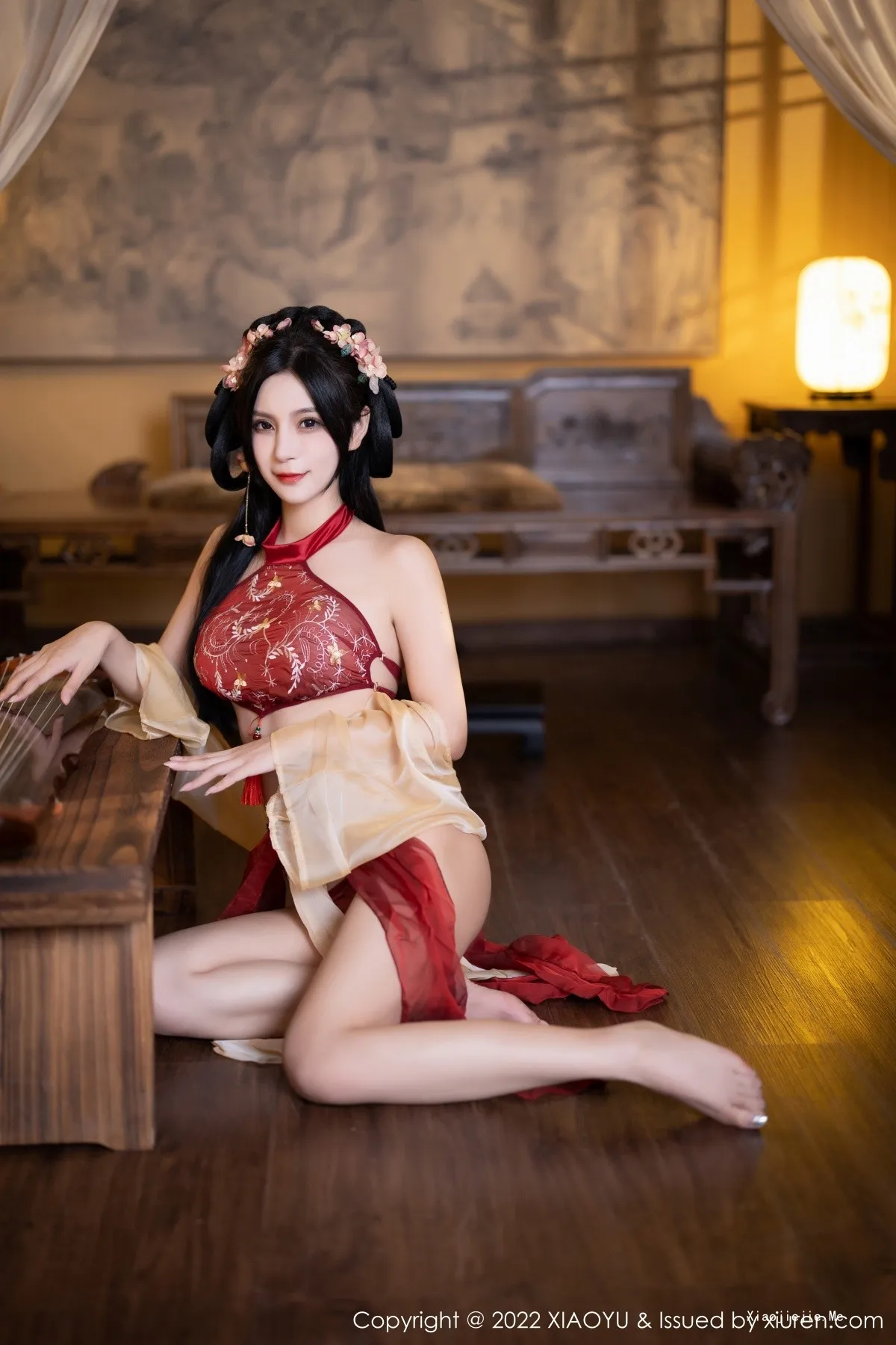 [XiaoYu画语界]Vol.858_模特小蛮妖Yummy杭州旅拍红色丝绸古装服露白嫩肌肤诱惑写真81P-blog.zhu.ee
