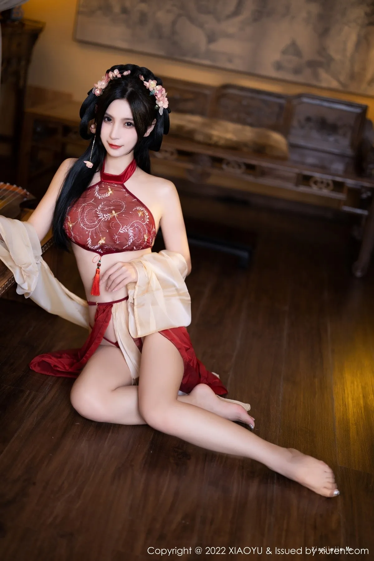 图片[4]-[XiaoYu画语界]Vol.858_模特小蛮妖Yummy杭州旅拍红色丝绸古装服露白嫩肌肤诱惑写真81P-blog.zhu.ee