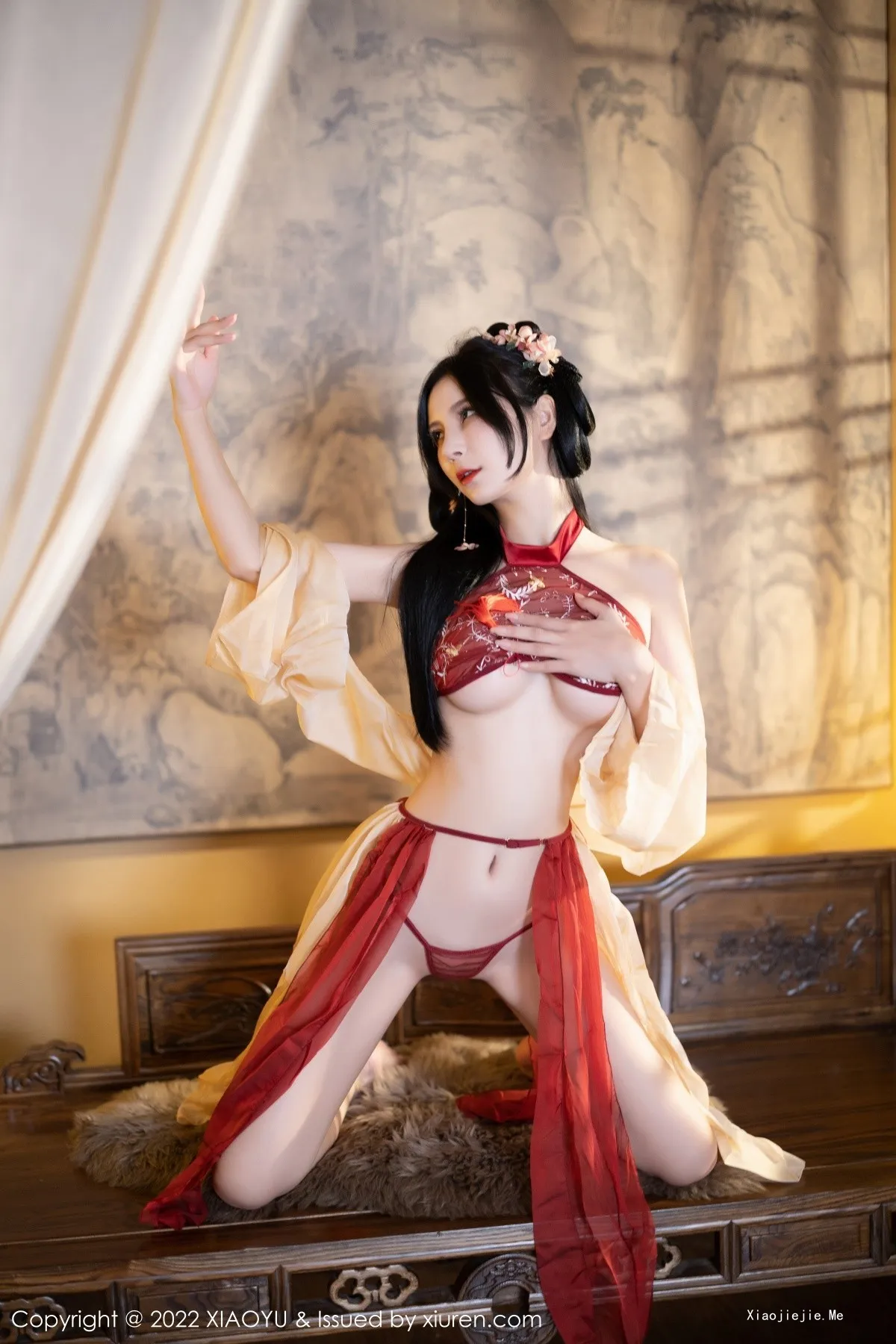 图片[62]-[XiaoYu画语界]Vol.858_模特小蛮妖Yummy杭州旅拍红色丝绸古装服露白嫩肌肤诱惑写真81P-blog.zhu.ee