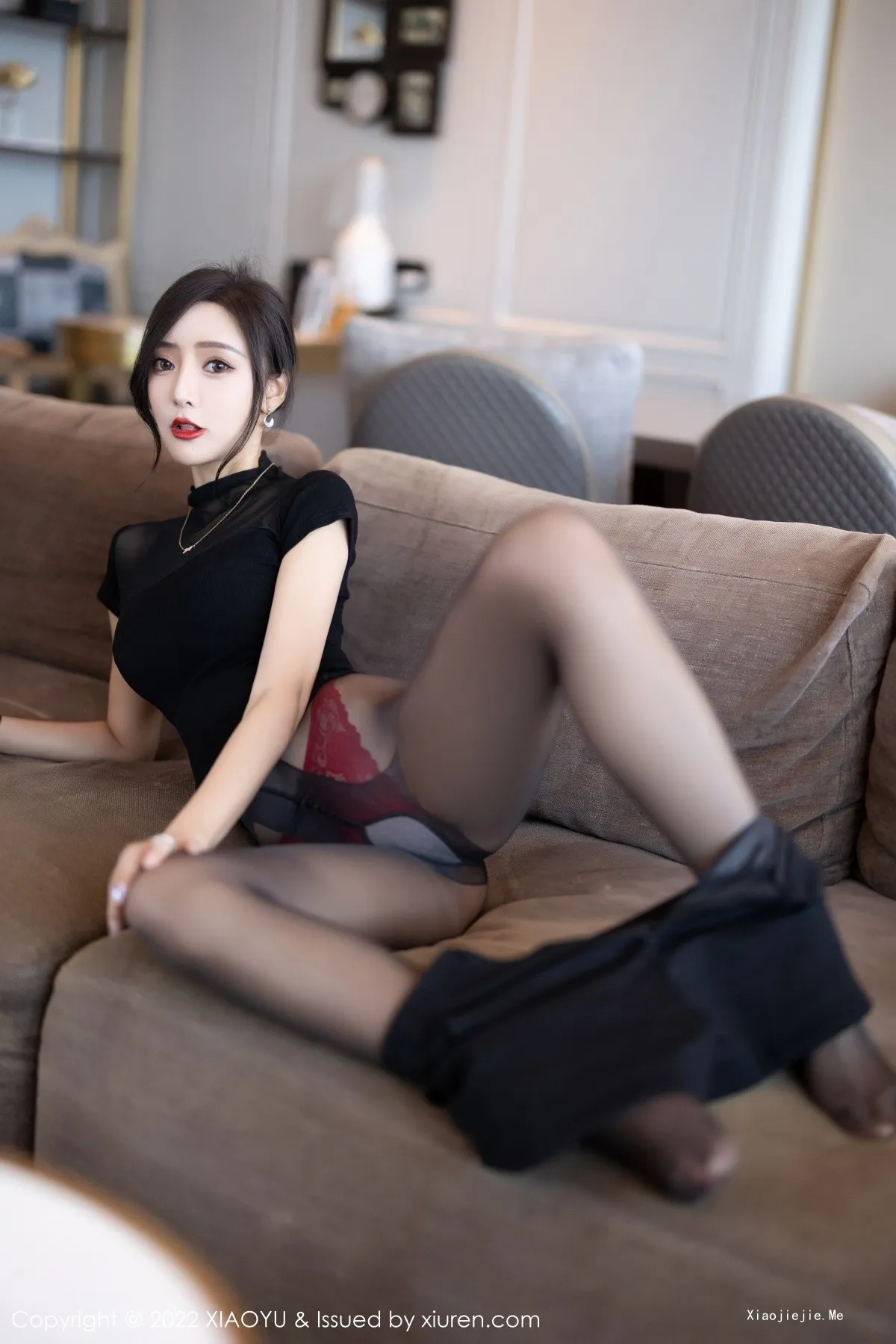 图片[34]-[XiaoYu画语界]Vol.837_女神王馨瑶yanni脱黑色轻透服露性感红色蕾丝内衣迷人诱惑写真83P-blog.zhu.ee