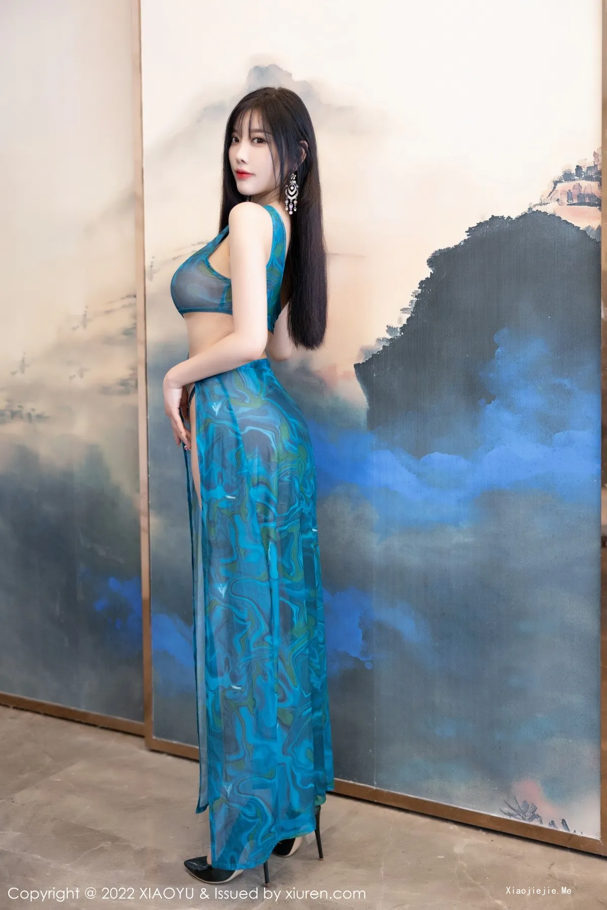 图片[12]-[XiaoYu画语界]Vol.831_女神杨晨晨Yome心愿旅拍户外+室内蓝色轻透飘裙完美诱惑写真73P-blog.zhu.ee