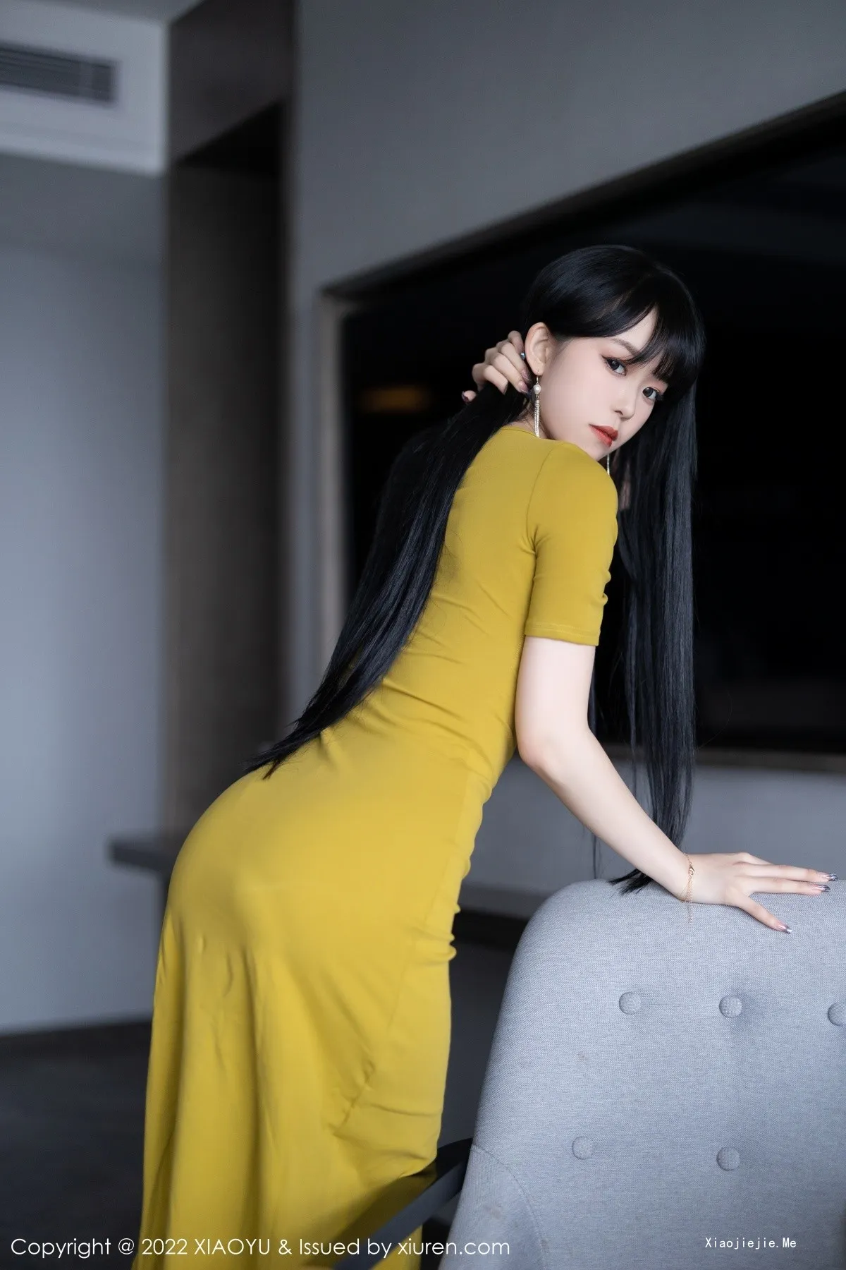 图片[6]-[XiaoYu画语界]Vol.829_模特奶瓶私房淡蓝围裙配超薄白丝半脱露丁字裤秀翘臀诱惑写真0P-blog.zhu.ee