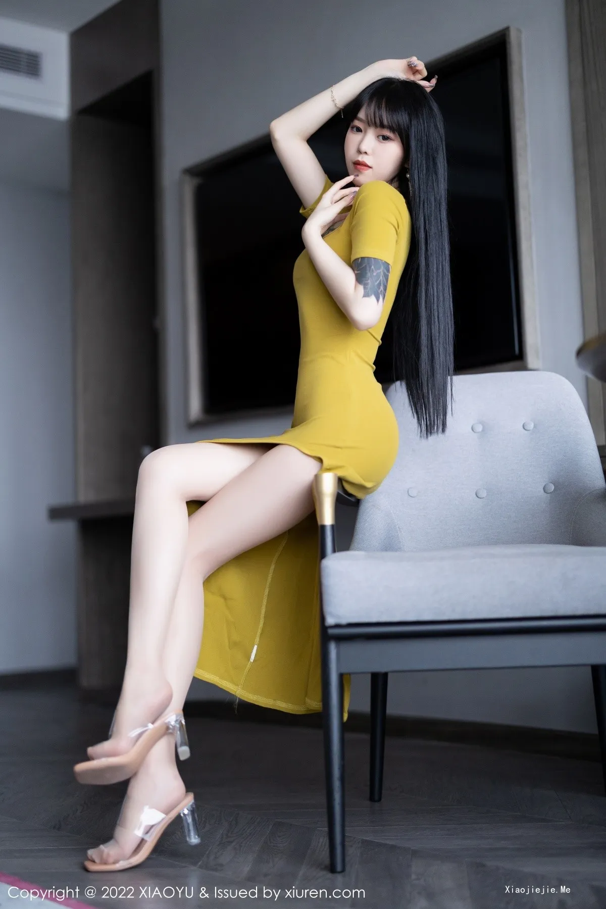 图片[8]-[XiaoYu画语界]Vol.829_模特奶瓶私房淡蓝围裙配超薄白丝半脱露丁字裤秀翘臀诱惑写真0P-blog.zhu.ee
