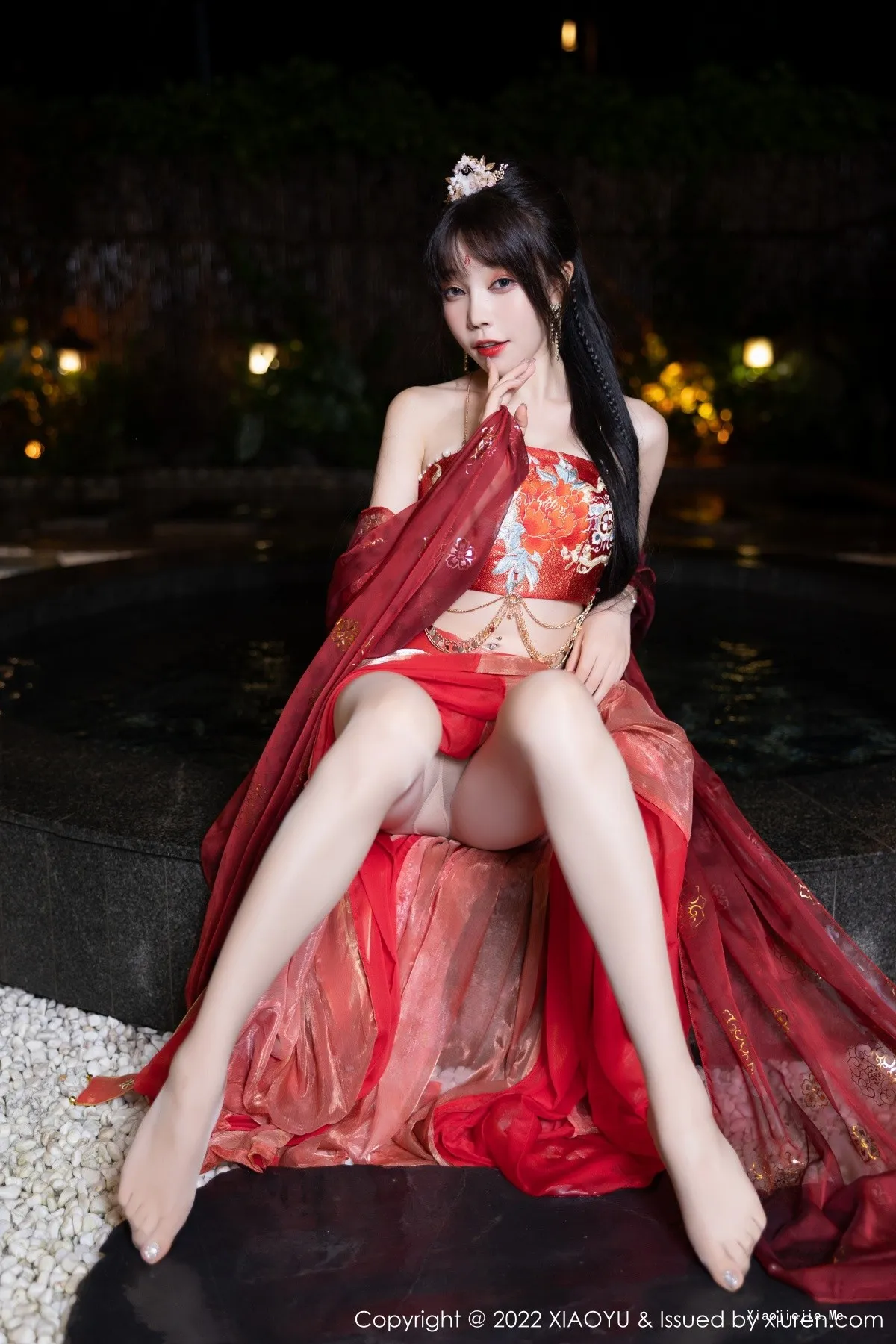 图片[12]-[XiaoYu画语界]Vol.827_女神徐莉芝Booty泳池性感红色轻透古装服饰秀完美身材诱惑写真70P-blog.zhu.ee