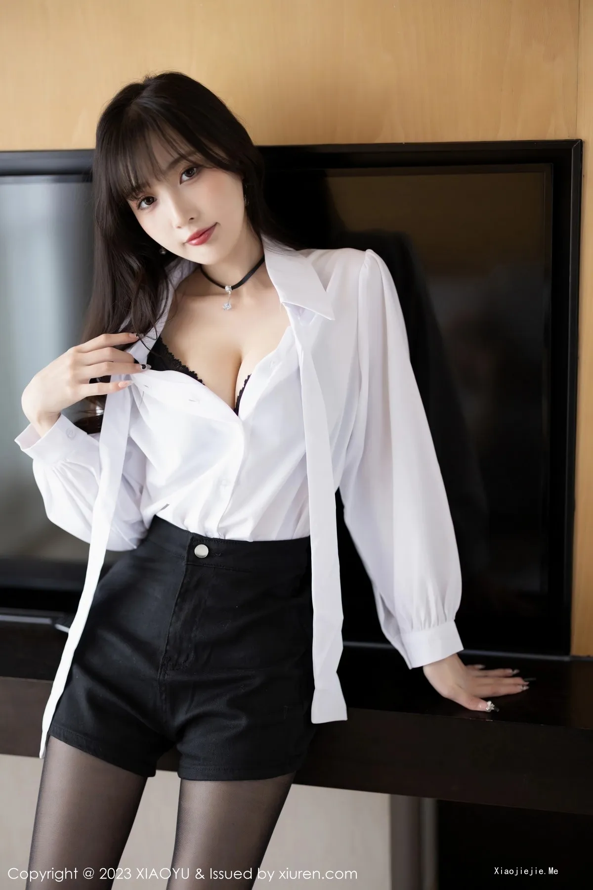 图片[26]-[XiaoYu画语界]Vol.1020_模特林星阑私房半脱露性感黑色内衣配开档黑丝秀美腿诱惑写真90P-blog.zhu.ee