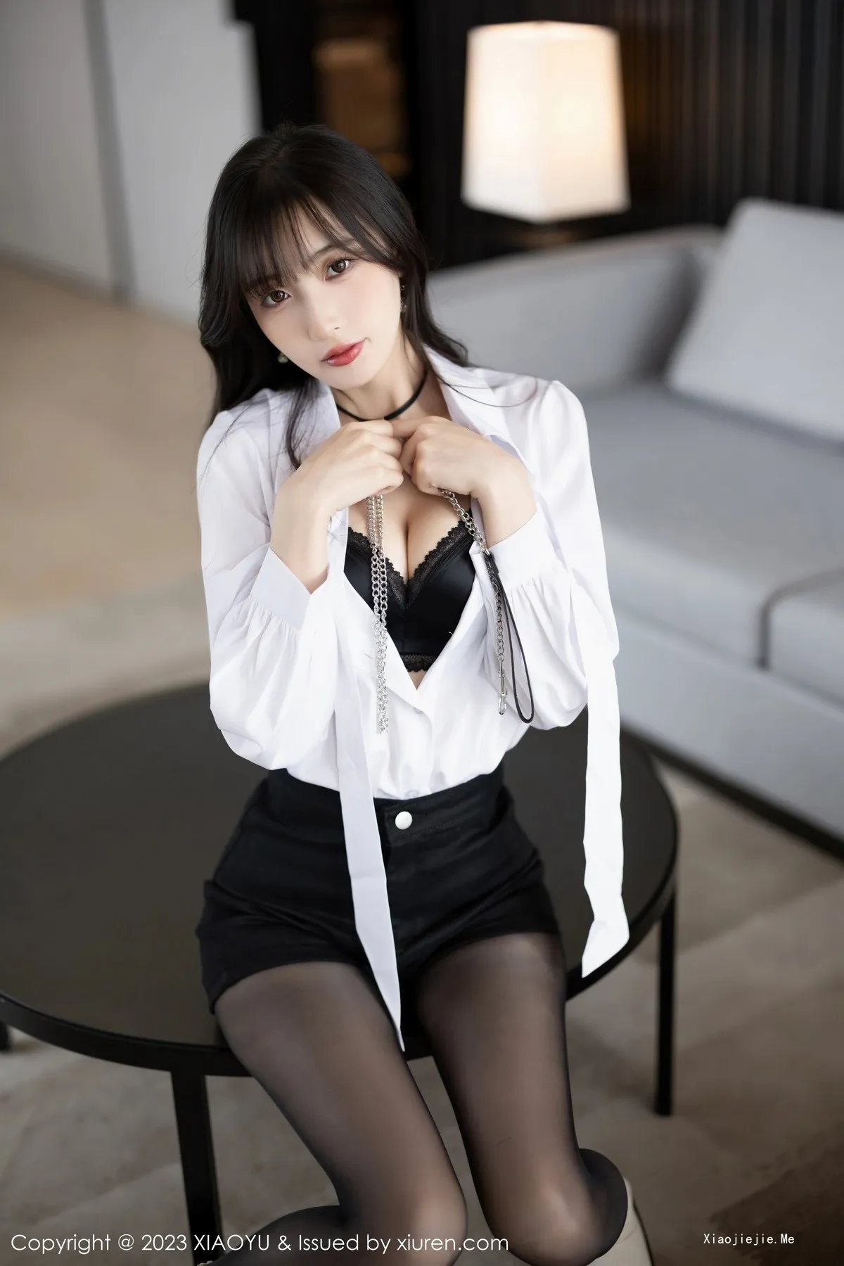 图片[38]-[XiaoYu画语界]Vol.1020_模特林星阑私房半脱露性感黑色内衣配开档黑丝秀美腿诱惑写真90P-blog.zhu.ee