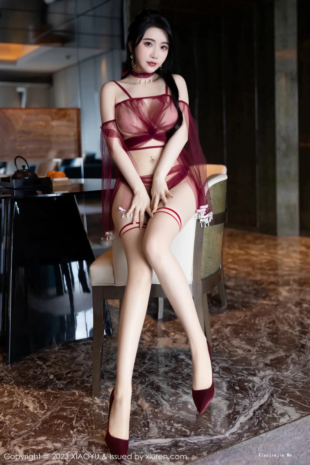 图片[6]-[XiaoYu画语界]Vol.1010_女神Cherry樱桃酱性感红色飘纱情趣服秀火辣身材极致诱惑写真75P-blog.zhu.ee