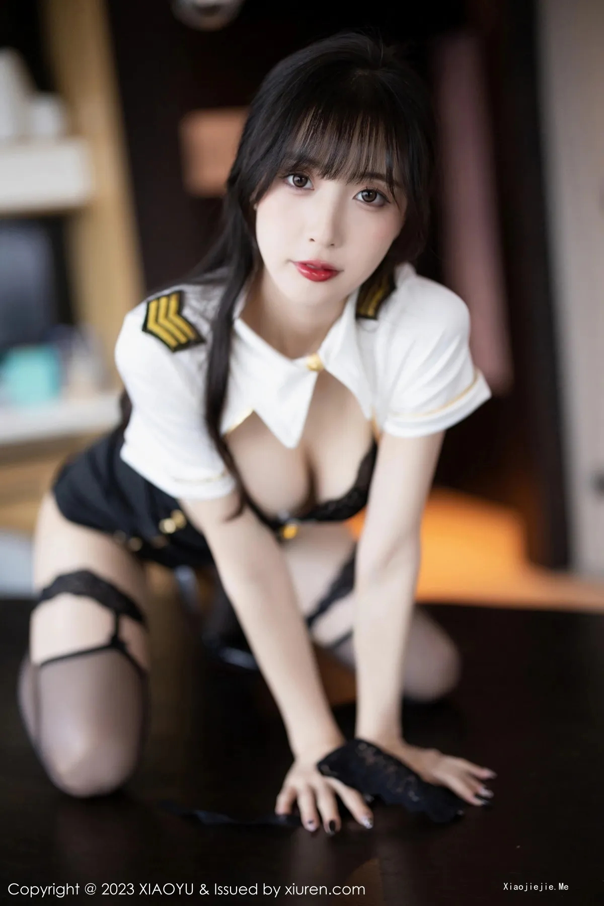 图片[20]-[XiaoYu画语界]Vol.1000_模特林星阑白色超短制服配黑短裙露性感黑色内衣迷人诱惑写真87P-blog.zhu.ee