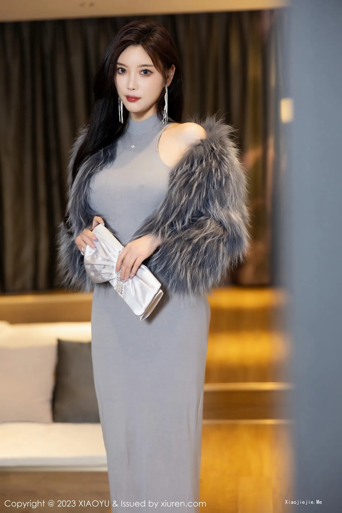 图片[4]-[XiaoYu画语界]Vol.1051_女神杨晨晨Yome性感灰色真空连衣长裙秀完美丰腴身材诱惑写真87P-blog.zhu.ee