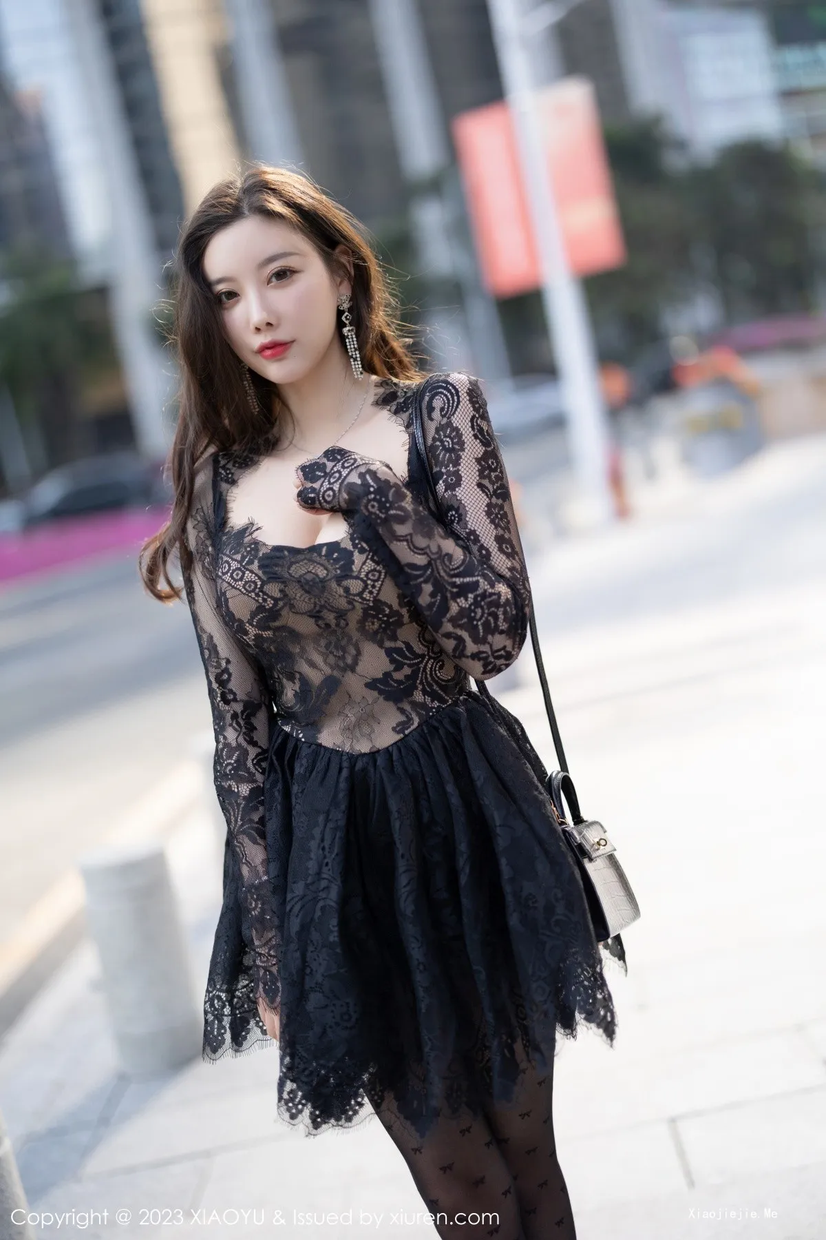 [XiaoYu画语界]Vol.988_女神杨晨晨Yome性感黑色蕾丝连衣短裙露黑色内衣完美诱惑写真92P-blog.zhu.ee